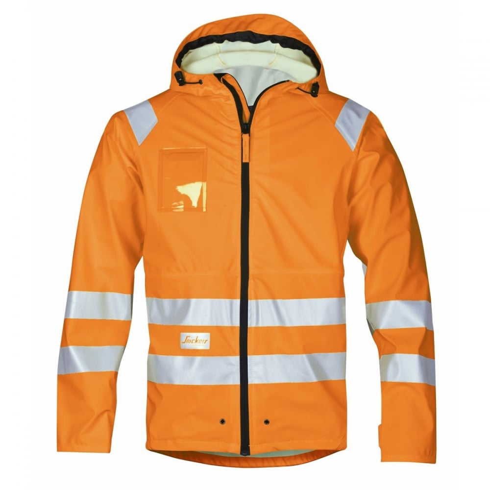 8233 High-Vis PU Rain Jacket, Class 3