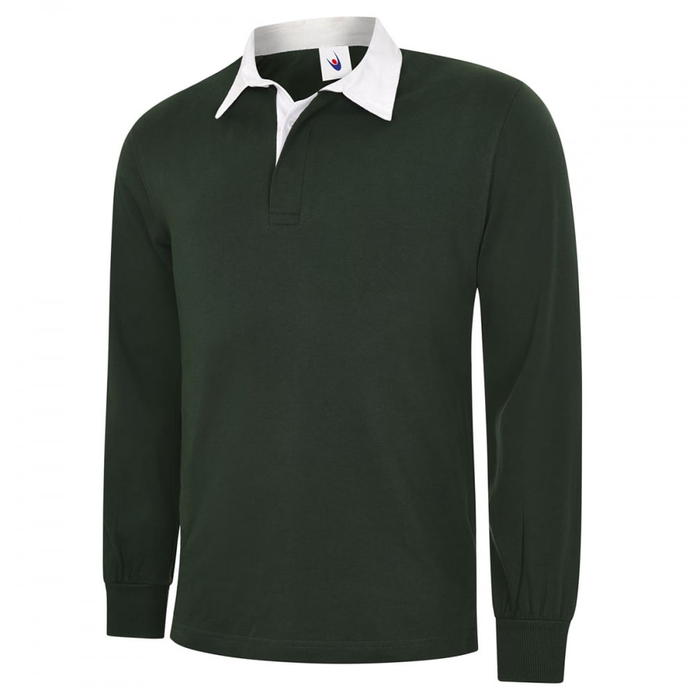 UC402 Classic Rugby Shirt Green 2XL *One Size Only - Outlet Store*