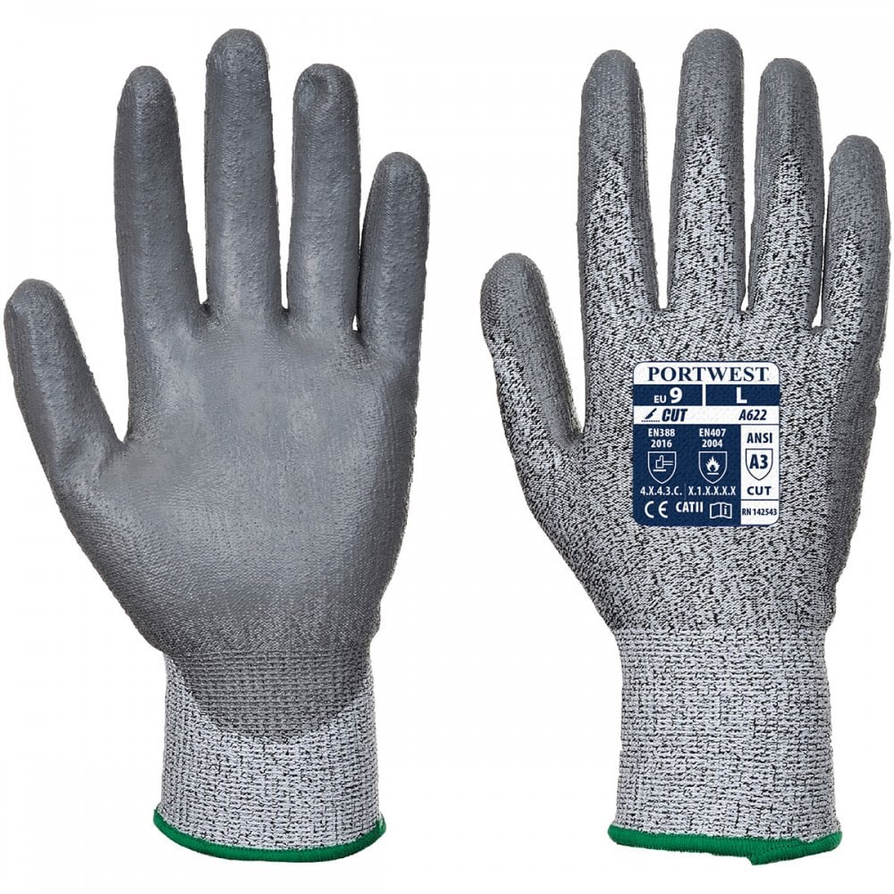 MR Cut PU Palm Glove Grey XS
