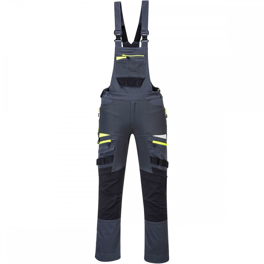 DX4 Work Bib & Brace Metal Grey M 31" *One Size Only - Outlet Store*