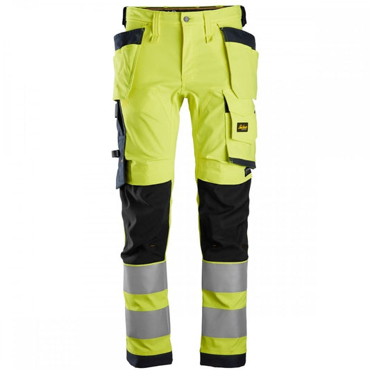 6243 AllroundWork High-Vis Stretch Trousers Holster Pockets Class 2