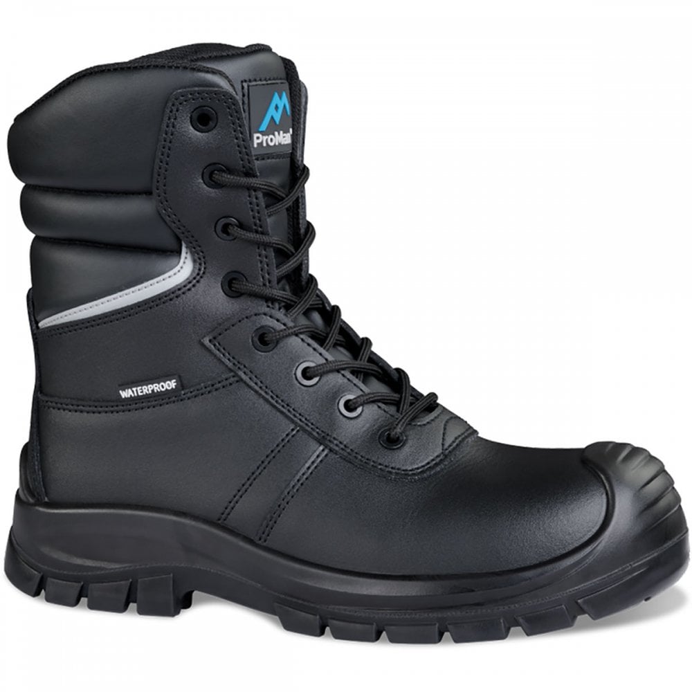 ProMan PM5008 Delaware S3 10" High Leg Waterproof Safety Boot with Side Zip UK14 - EU49 - US15 Black *One Size Only - Outlet Store*