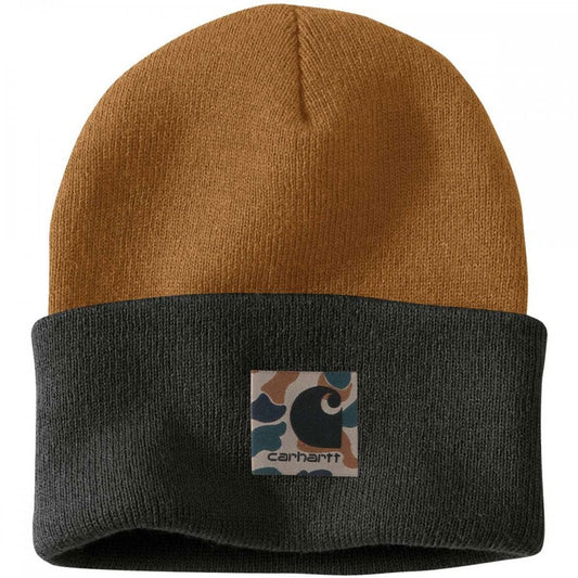 105523 Knit Camo Patch Beanie