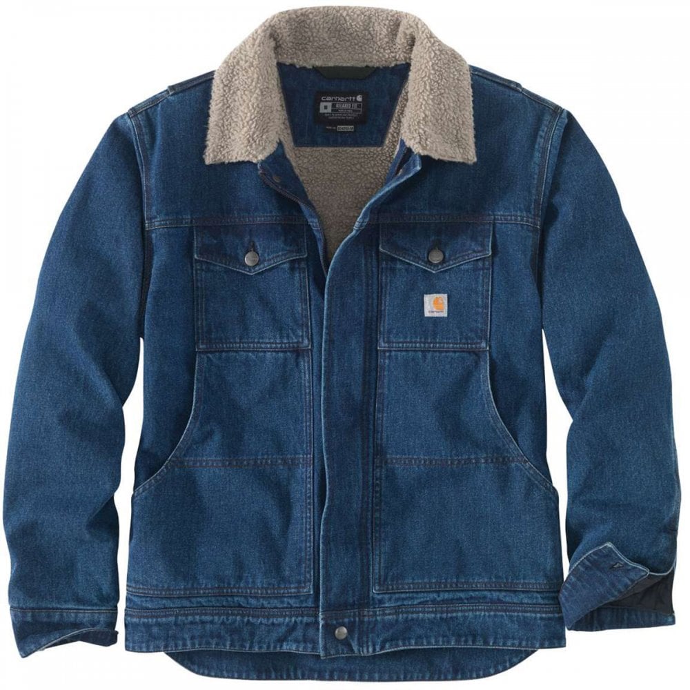 105478 Relaxed Denim Sherpa Lined Jacket