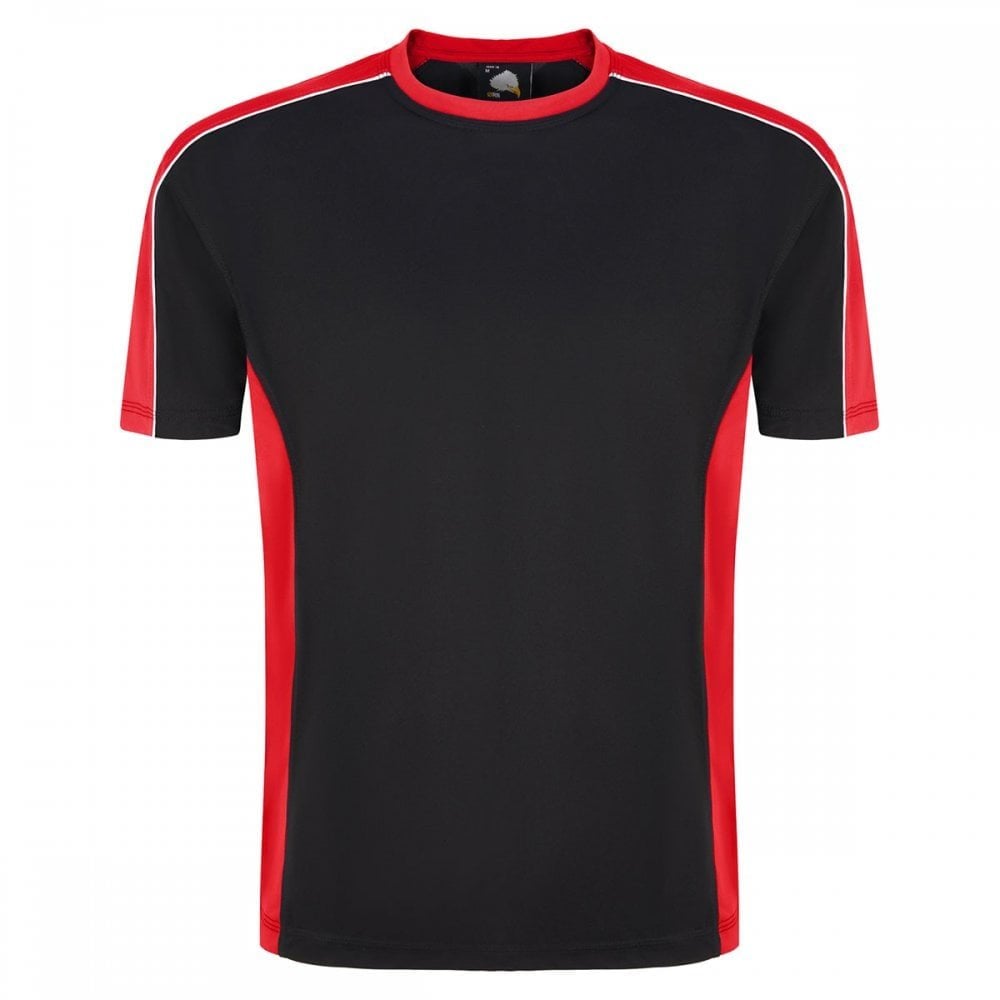 1008 Avocet Two Tone Polyester T-Shirt Black/Red 2XL *One Size Only - Outlet Store*