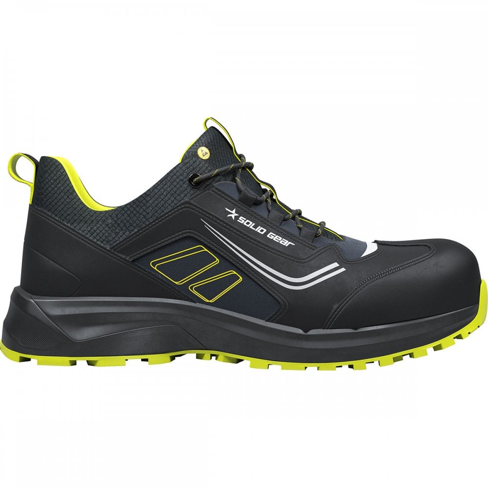 SG80201 Solid Gear Adapt Low S3L Safety Shoes UK9 - EU43 - US10 Black/Yellow *One Size Only - Outlet Store*
