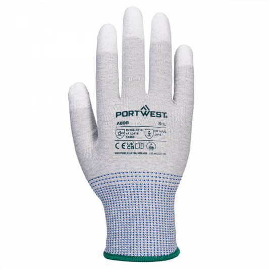 A698 MR13 ESD PU Fingertip Glove (Pk12)