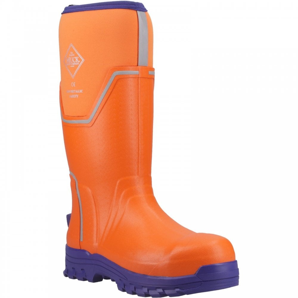 41314 Grit S5 Men's Safety Wellington UK11 - EU45 - US12 Orange/Blue *One Size Only - Outlet Store*