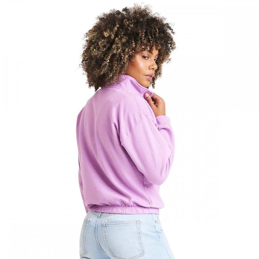 JH037 Women'S Cropped ¼-Zip Sweat