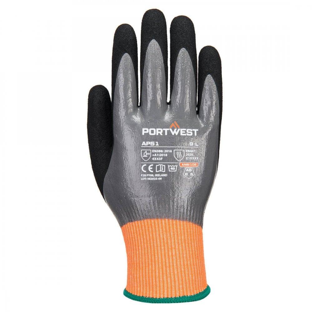 AP51 Cut F15 Nitrile Aqua Glove