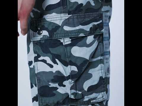 100279 Rugged Cargo Summer Camo Shorts - Snug fitted style