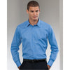 924M Men's Long Sleeve Poly-Cotton Easy Care Tailored Poplin Shirt