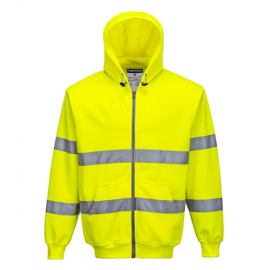 Hi-Vis Zip Front Hoodie