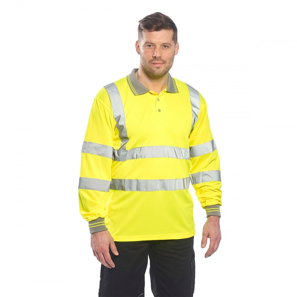 Hi Visibility Polo Shirt Long Sleeved