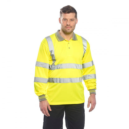 Hi Visibility Polo Shirt Long Sleeved