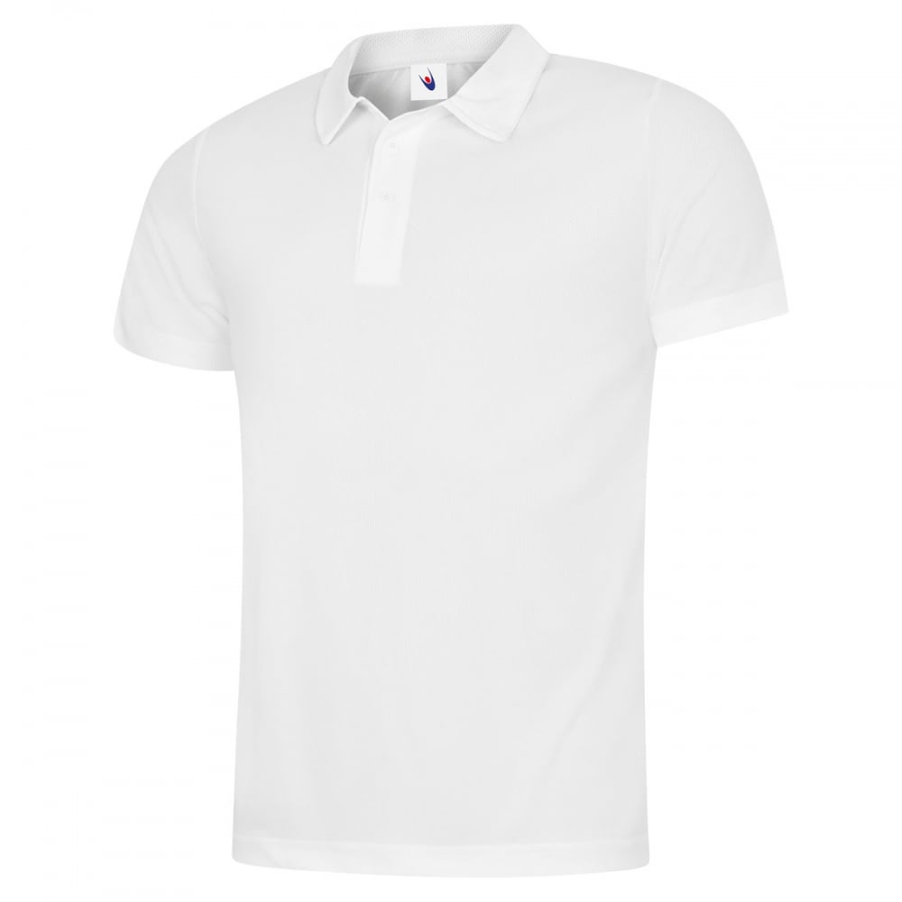 UC125 Mens Ultra Cool Poloshirt White XL *One Size Only - Outlet Store*