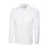 UC113 Long Sleeve Classic Poloshirt White 2XL *One Size Only - Outlet Store*