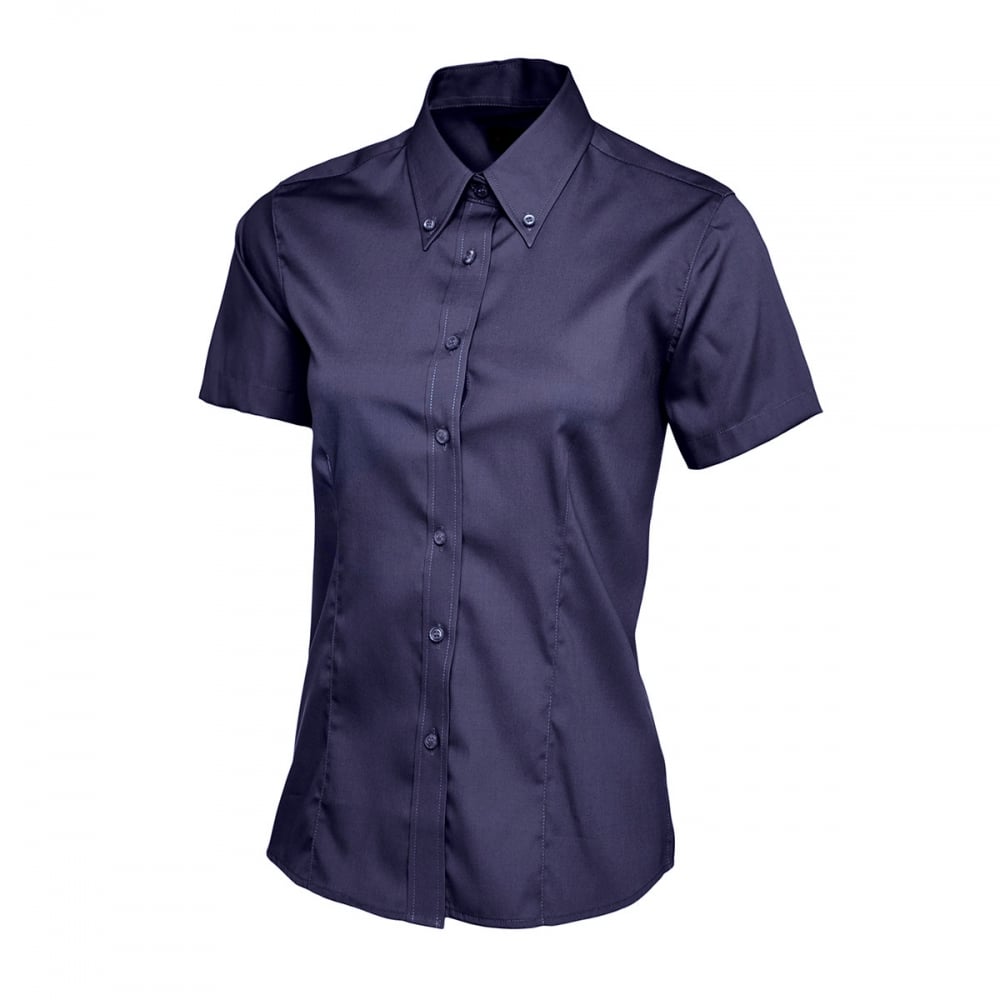 UC704 Ladies Pinpoint Oxford Half Sleeve Shirt