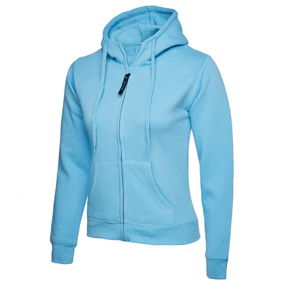 UC505 Ladies Classic Full Zip Hooded Sweatshirt Sky M *One Size Only - Outlet Store*