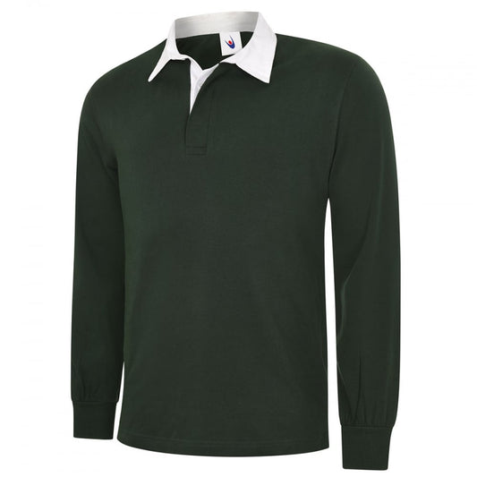 UC402 Classic Rugby Shirt Green 2XL *One Size Only - Outlet Store*