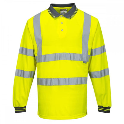 Hi Visibility Polo Shirt Long Sleeved