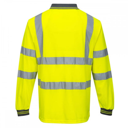 Hi Visibility Polo Shirt Long Sleeved