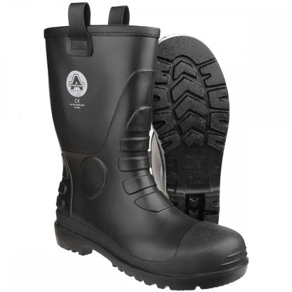 FS90 Waterproof PVC Pull on Safety Rigger Boot - Fur Lined Wellington