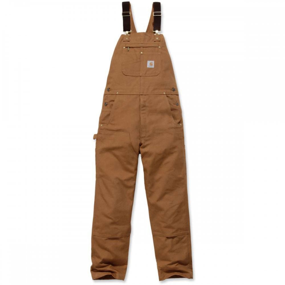 102776 Heavyweight Duck Bib Overall - Relaxed Fit Carhartt Brown 30" 44" *One Size Only - Outlet Store*