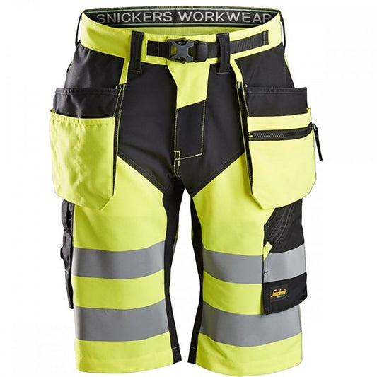 FlexiWork, STRECH High-Vis Shorts+ Holster Pockets Class 1
