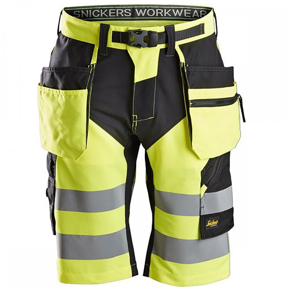 FlexiWork, STRECH High-Vis Shorts+ Holster Pockets Class 1