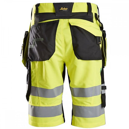 FlexiWork, STRECH High-Vis Shorts+ Holster Pockets Class 1