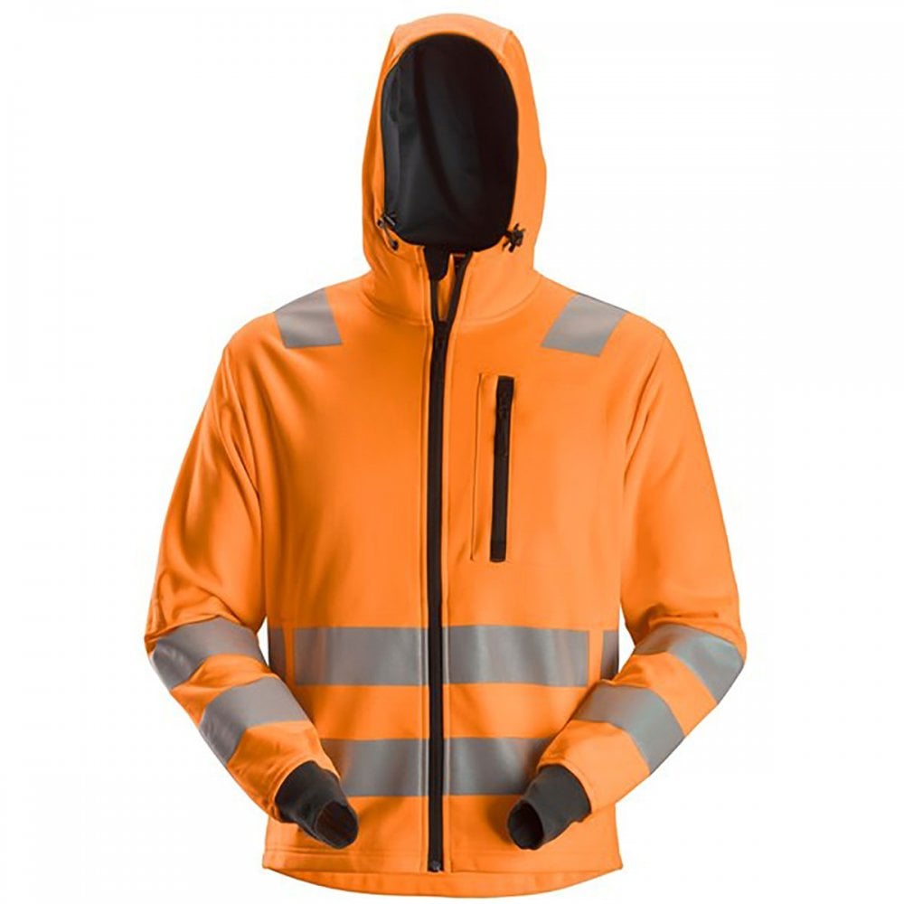 AllroundWork, High-Vis Full Zip Hoodie CL2/CL3