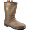 FS95 Waterproof PVC Pull on Safety Rigger Boot - Fur Lined Wellington