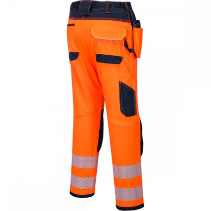 PW3 T501 Vision Hi-Vis Holster Trousers Orange/Navy