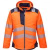 PW3 T400 Hi-Vis Winter Jacket Orange/Navy