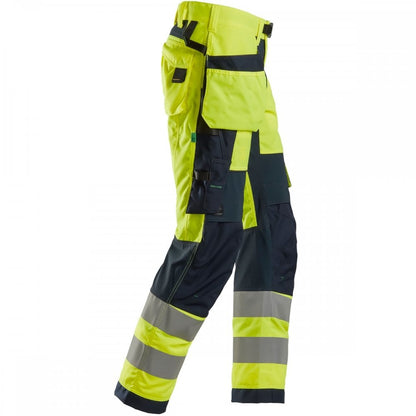 6932 FlexiWork High-Vis Work Trousers Holster Pockets+ Class 2