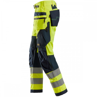 6932 FlexiWork High-Vis Work Trousers Holster Pockets+ Class 2