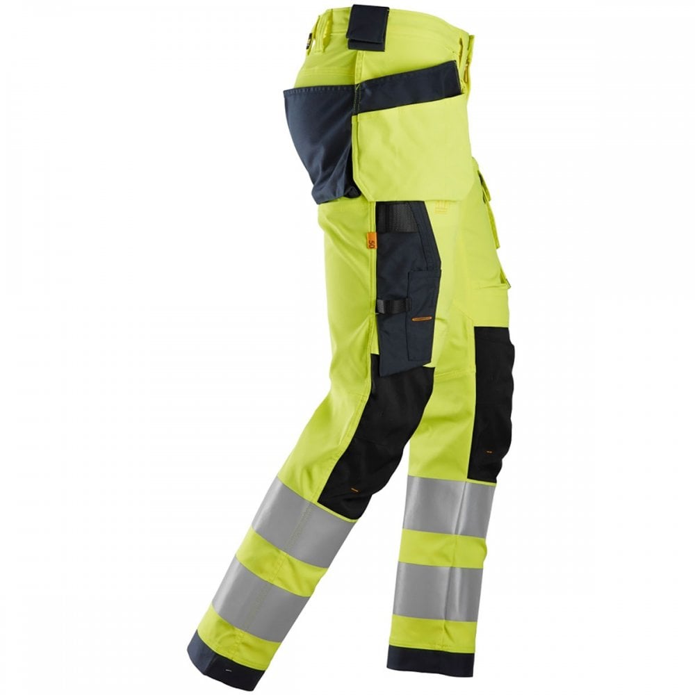6243 AllroundWork High-Vis Stretch Trousers Holster Pockets Class 2