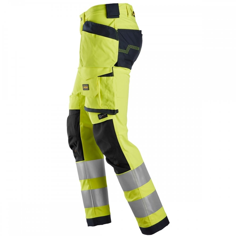 6243 AllroundWork High-Vis Stretch Trousers Holster Pockets Class 2
