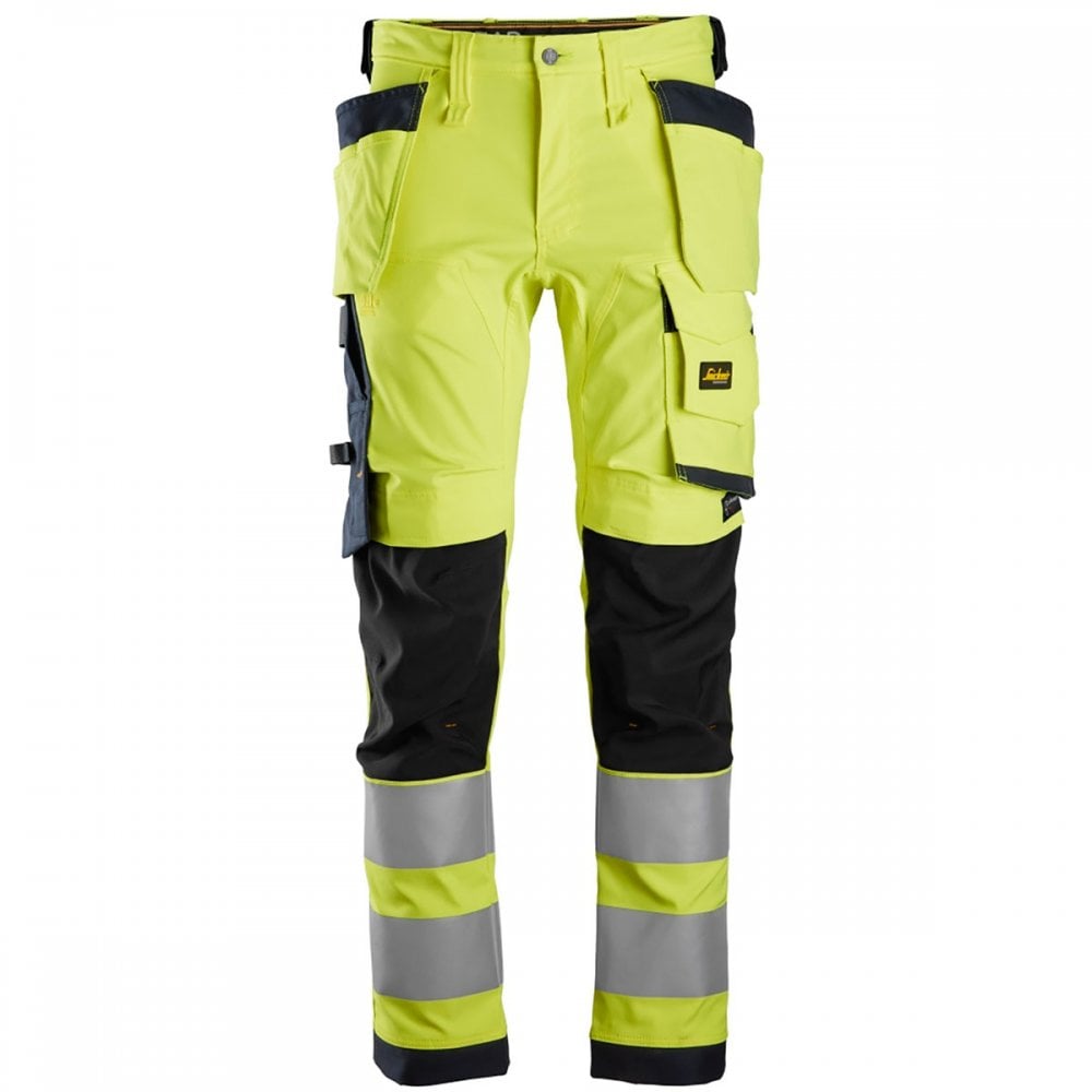 6243 AllroundWork High-Vis Stretch Trousers Holster Pockets Class 2
