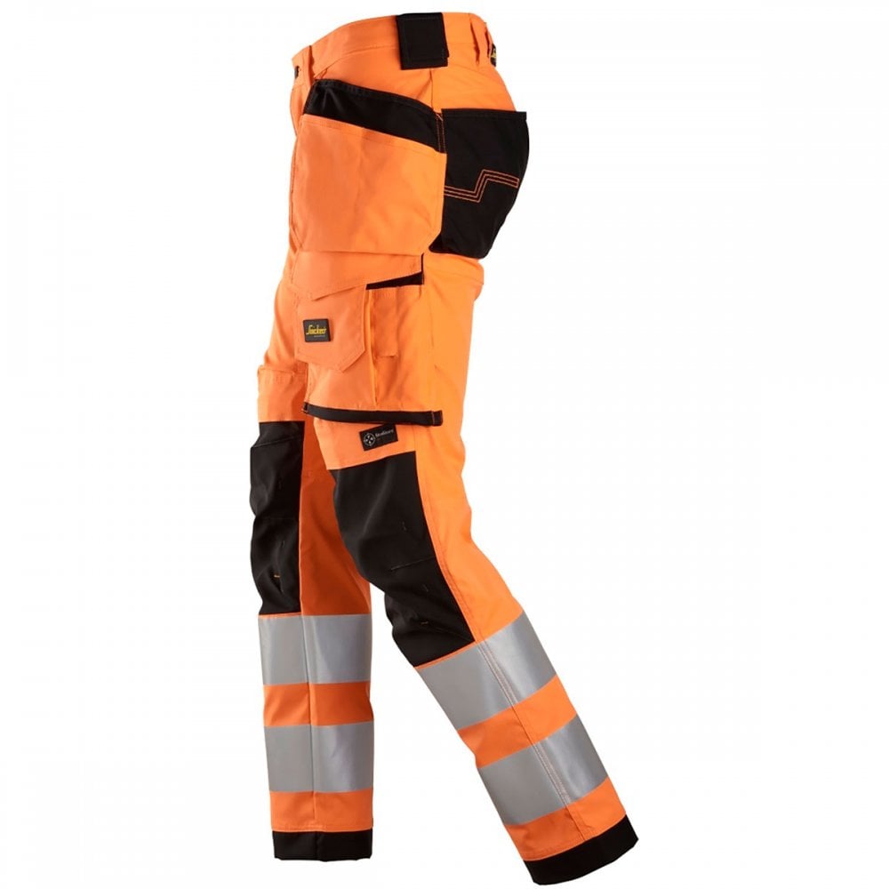 6243 AllroundWork High-Vis Stretch Trousers Holster Pockets Class 2