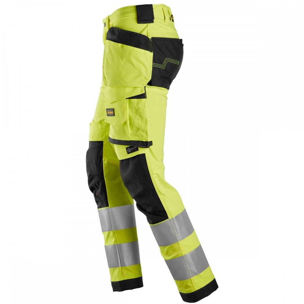 6243 AllroundWork High-Vis Stretch Trousers Holster Pockets Class 2