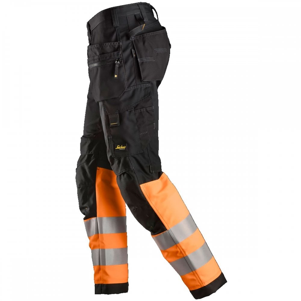 6233 AllroundWork High-Vis Work Trousers+ Holster Pockets Class 1