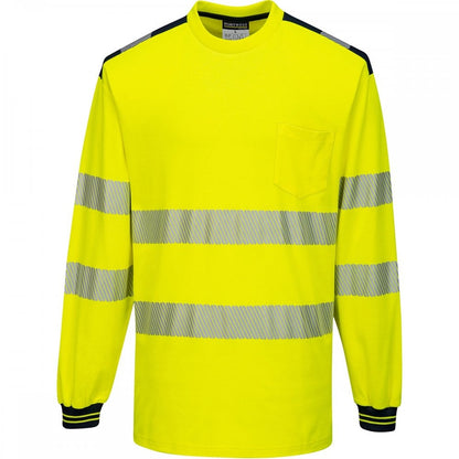 PW3 T185 Hi-Vis T-Shirt Long Sleeve