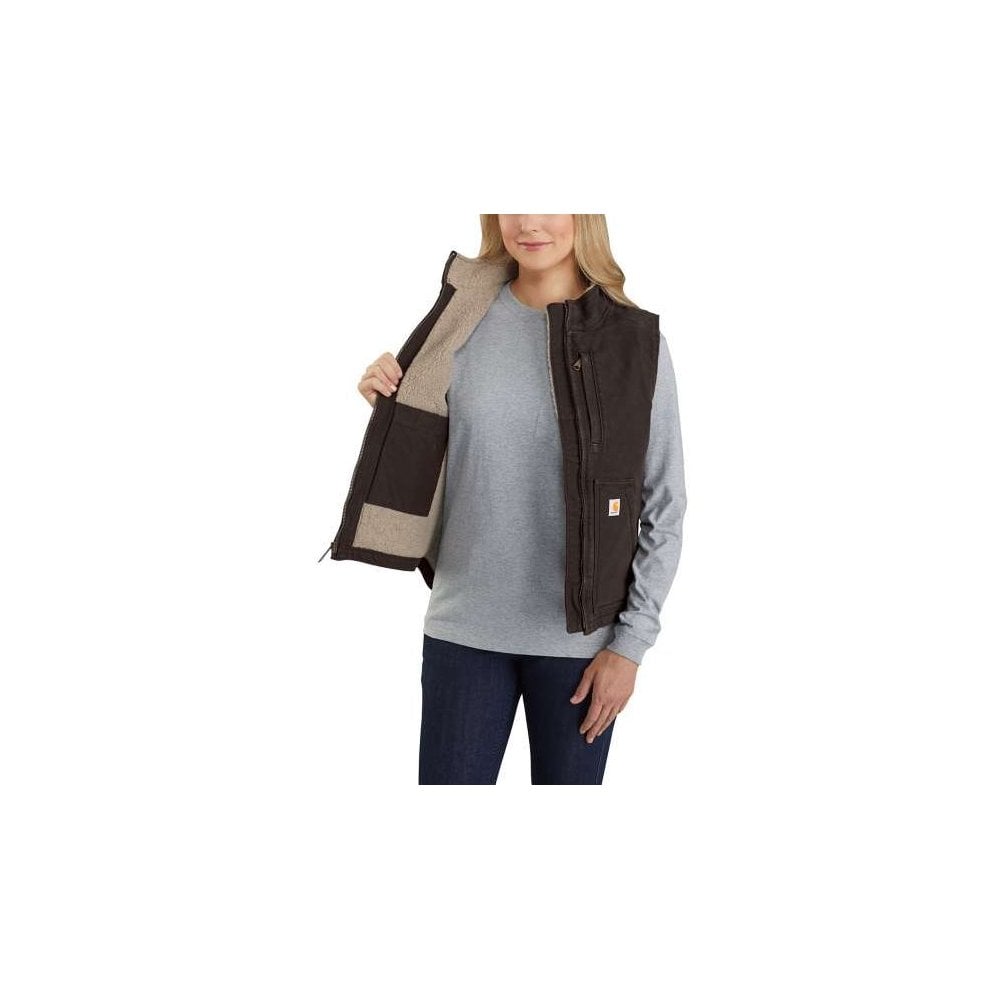 104224 Womens Sherpa Lined Mock Neck Vest Bodywarmer (Spring 2024 New Colours)