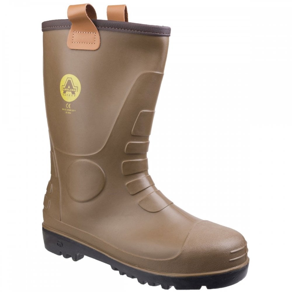 FS95 Waterproof PVC Pull on Safety Rigger Boot - Fur Lined Wellington