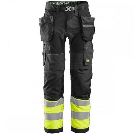 6931 FlexiWork High-Vis Work Trousers Holster Pockets+ Class 1