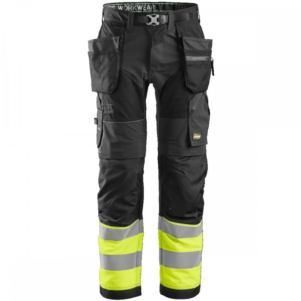 6931 FlexiWork High-Vis Work Trousers Holster Pockets+ Class 1