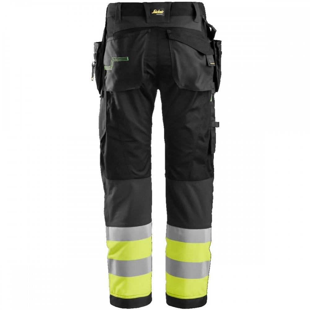 6931 FlexiWork High-Vis Work Trousers Holster Pockets+ Class 1