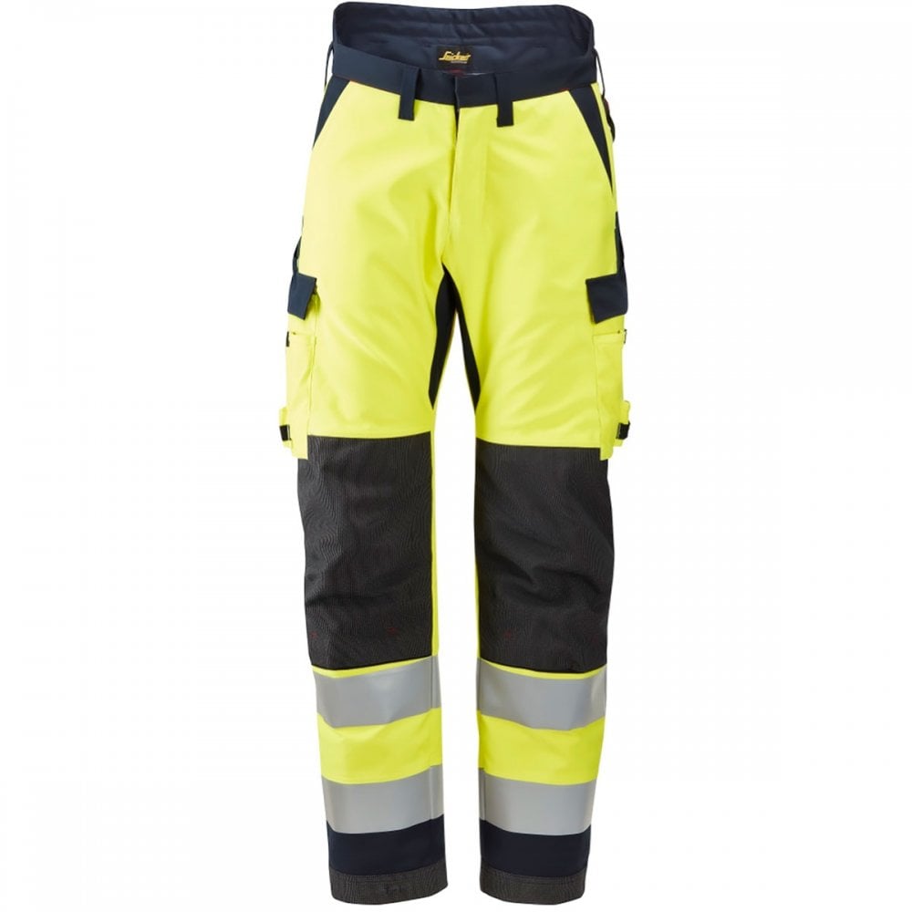 6663 ProtecWork Flame Retardant Insulated Trousers High-Vis Class 2